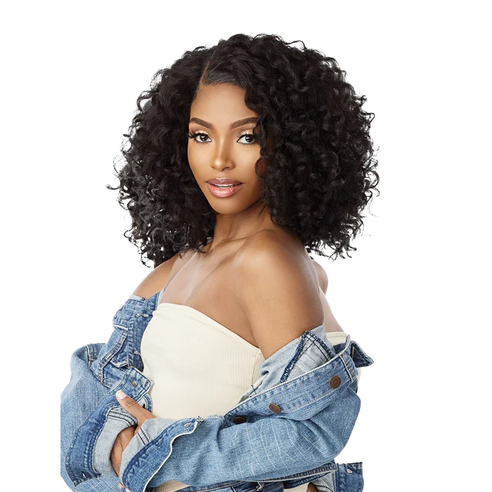 Sensationnel Curls Kinks Textured Lace Kinky Edges Glueless Y-Part HD Lace Front Wig - KINKY RINGLET CURL 14" - Image 3