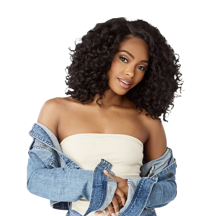 Sensationnel Curls Kinks Textured Lace Kinky Edges Glueless Y-Part HD Lace Front Wig - KINKY RINGLET CURL 14" - Image 4