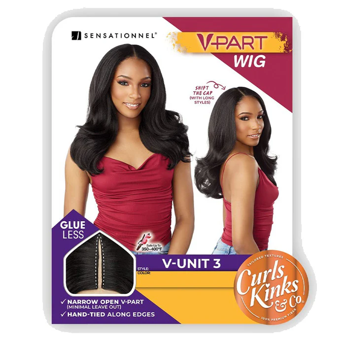 Sensationnel Curls Kinks V-Part Wig Glueless HD Lace Part Wig - V-UNIT 3 - Image 4