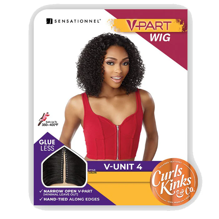 Sensationnel Curls Kinks V-Part Wig Glueless HD Lace Part Wig - V-UNIT 4 - Image 4
