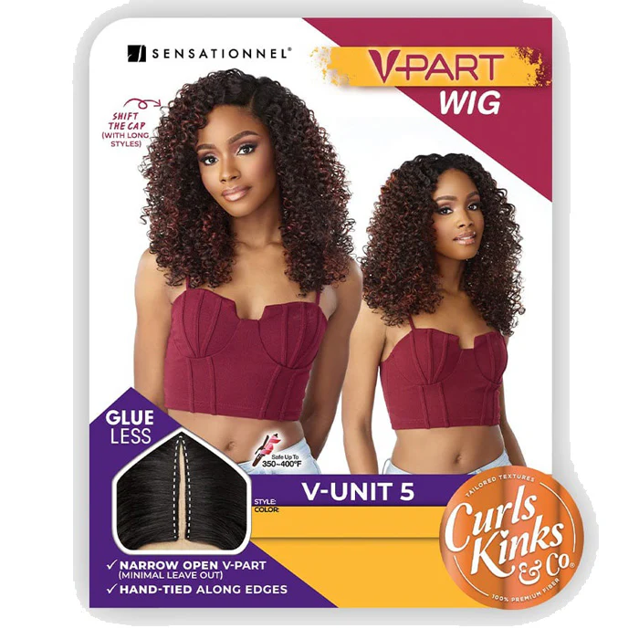 Sensationnel Curls Kinks V-Part Wig Glueless HD Lace Part Wig - V-UNIT 5 - Image 6