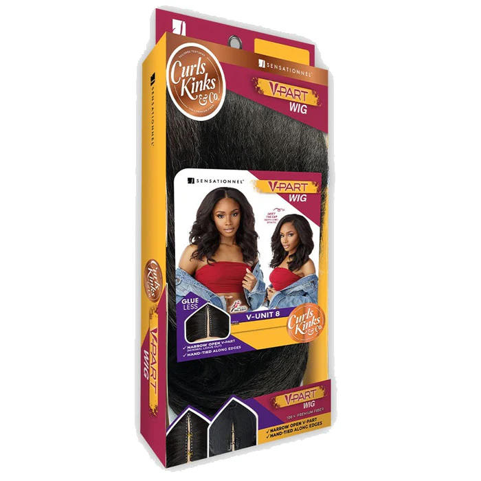 Sensationnel Curls Kinks V-Part Wig Glueless HD Lace Part Wig - V-UNIT 8 - Image 7