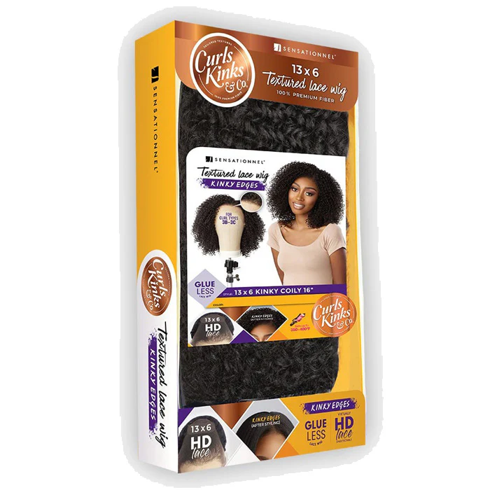 Sensationnel Curs Kinks & Co Glueless Kinky Edges 13x6 HD Lace Front Wig - 13x6 KINKY COILY 16" - Image 6