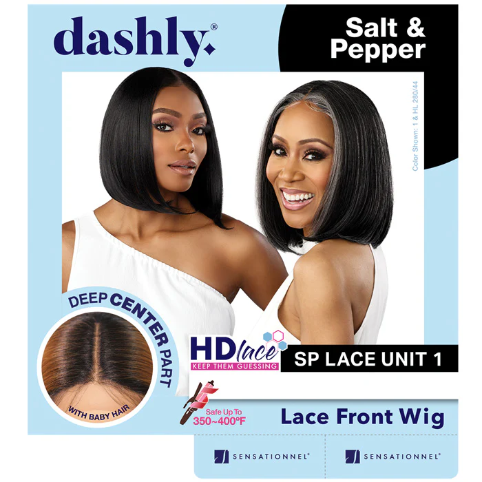 Sensationnel Dashly Salt & Pepper 4" Deep Part HD Lace Front Wig - SP LACE UNIT 1 - Image 6