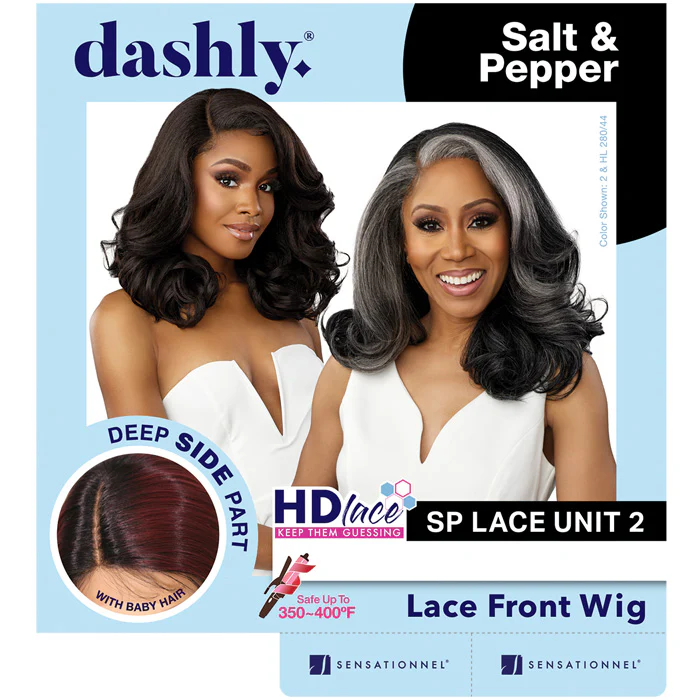 Sensationnel Dashly Salt & Pepper 4" Deep Part HD Lace Front Wig - SP LACE UNIT 2 - Image 6