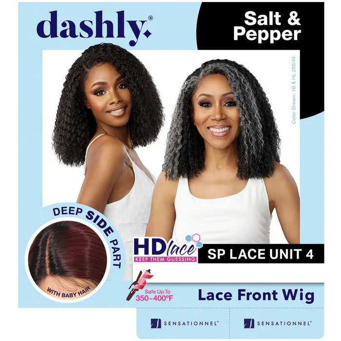 Sensationnel Dashly Salt & Pepper 4" Deep Part HD Lace Front Wig - SP LACE UNIT 4 - Image 6