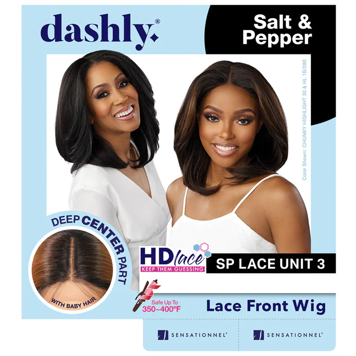 Sensationnel Dashly Salt & Pepper HD 4" Deep Parting Lace Front Wig - SP LACE UNIT 3 - Image 6