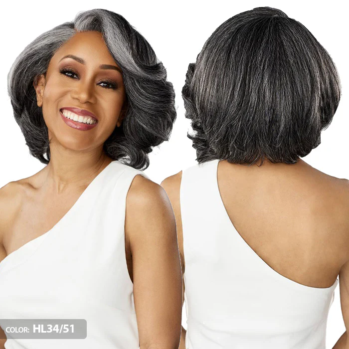 Sensationnel Dashly Salt & Pepper HD Deep Parting Lace Front Wig - SP LACE UNIT 9 - Image 5