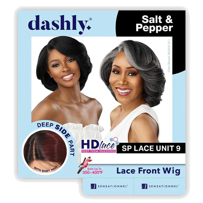 Sensationnel Dashly Salt & Pepper HD Deep Parting Lace Front Wig - SP LACE UNIT 9 - Image 7