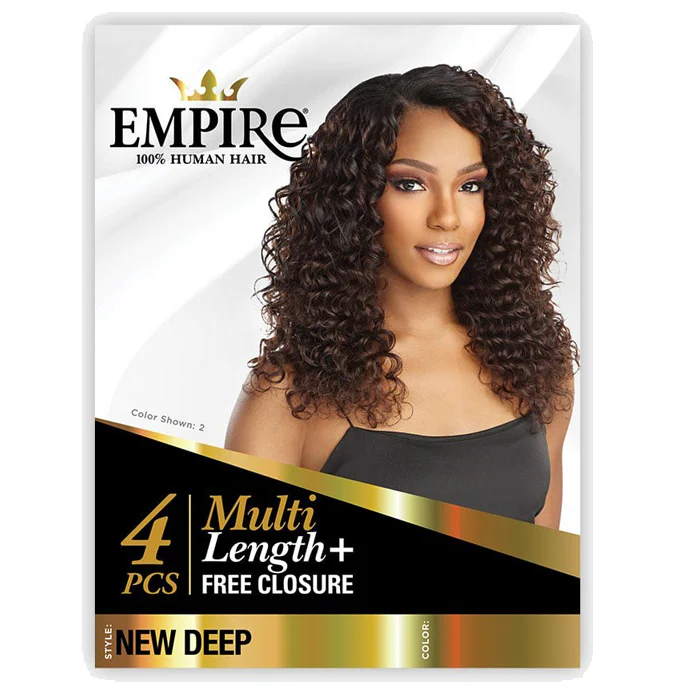 Sensationnel Empire 100% Human Hair Weave - NEW DEEP 4PCS (Free Closure) - Image 7