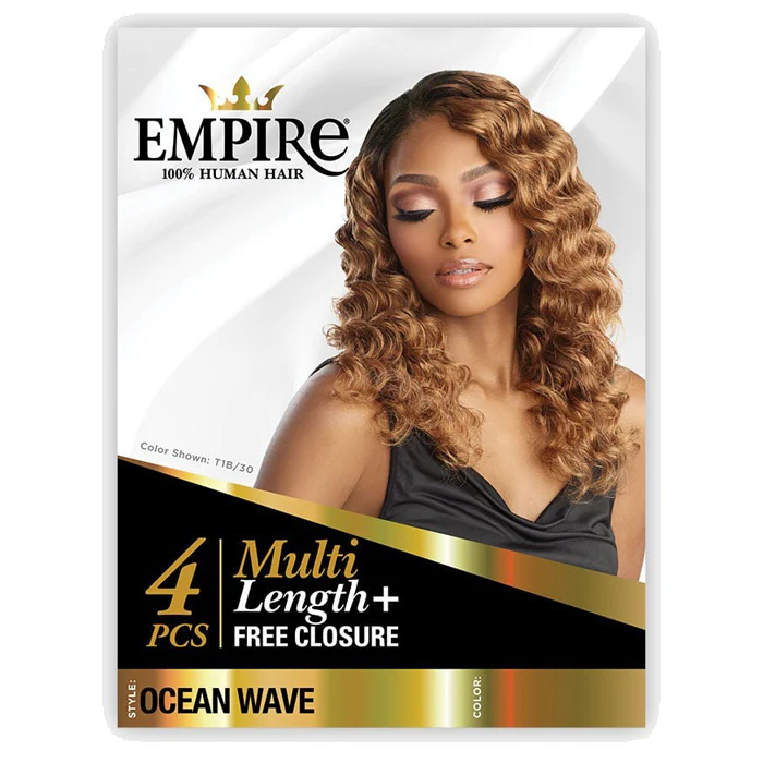Sensationnel Empire 100% Human Hair Weave - OCEAN WAVE 4PCS + Free Closure - Image 6
