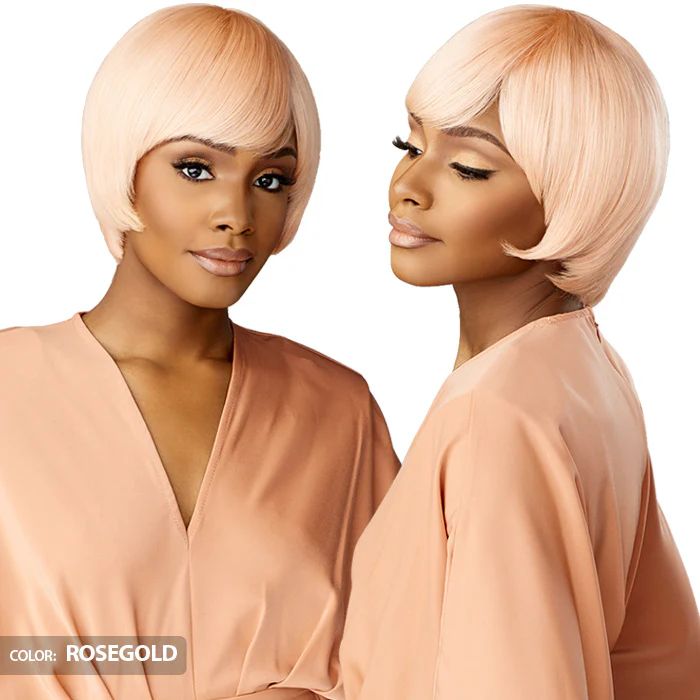 Sensationnel Empire Bob Collection with Bangs Full Wig - MUSHROOMS CUT - 100% Human Hair - Image 2