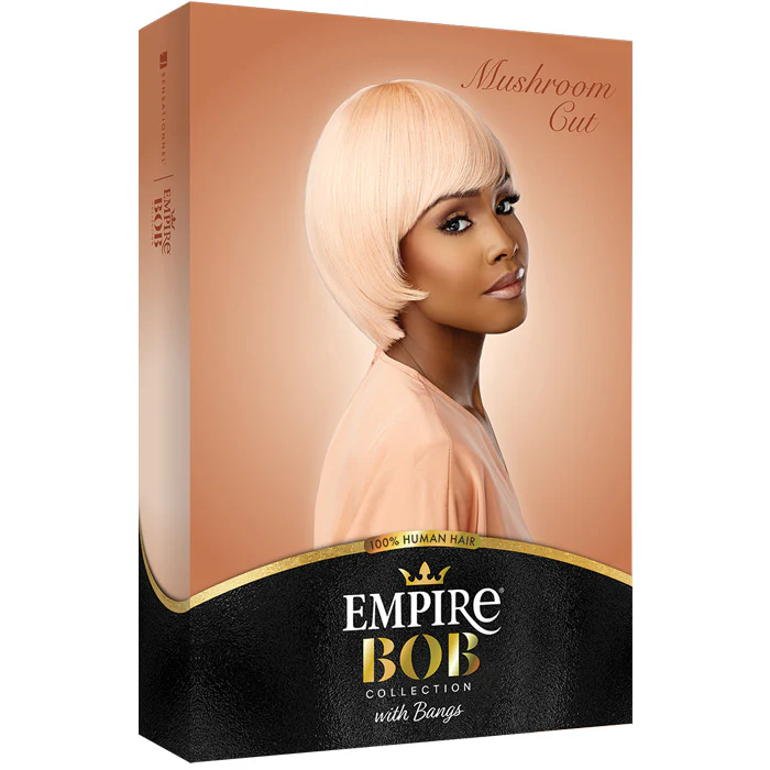 Sensationnel Empire Bob Collection with Bangs Full Wig - MUSHROOMS CUT - 100% Human Hair - Image 4
