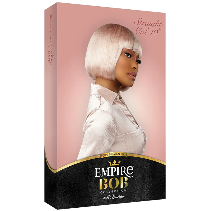 Sensationnel Empire Bob Collection with Bangs Full Wig - STRAIGHT CUT 10" - 100% Human Hair - Image 4