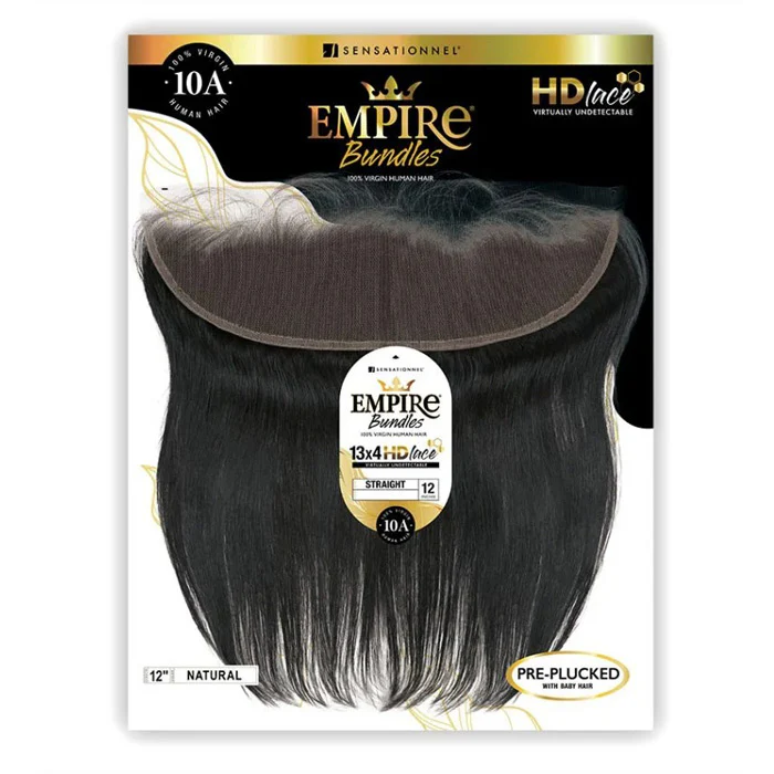 Sensationnel Empire Bundles 100% Human Hair 13X4 HD Lace Closure - STRAIGHT 10/12/14"