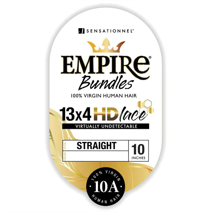 Sensationnel Empire Bundles 100% Human Hair 13X4 HD Lace Closure - STRAIGHT 10/12/14" - Image 2