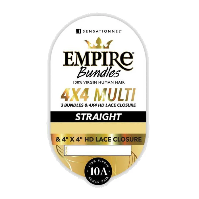 Sensationnel Empire Bundles 100% Virgin Human Hair HD Lace Closure 4X4 Multi Pack - STRAIGHT - Image 2