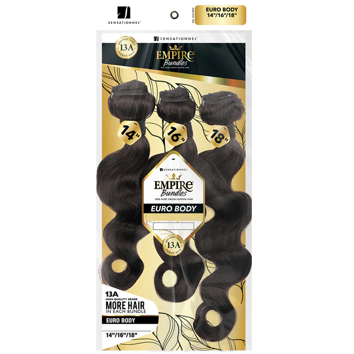 Sensationnel Empire Bundles 13A 100% Pure Virgin Human Hair Weaves - EURO BODY - Multi - Image 7