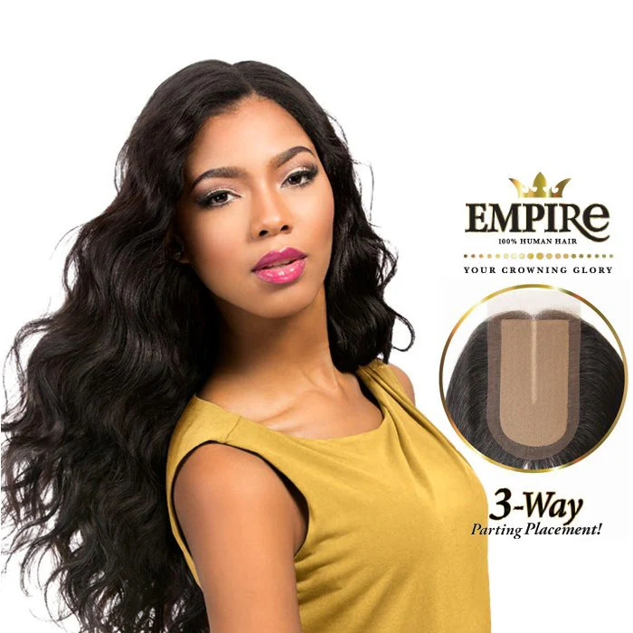 Sensationnel Empire Human Hair 3 Way Parting Lace Closure BODY WAVE 12 Inch - Image 2