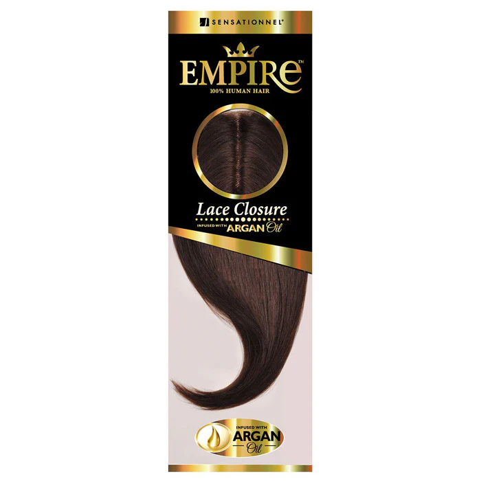 Sensationnel Empire Human Hair 3 Way Parting Lace Closure YAKI 12 Inch