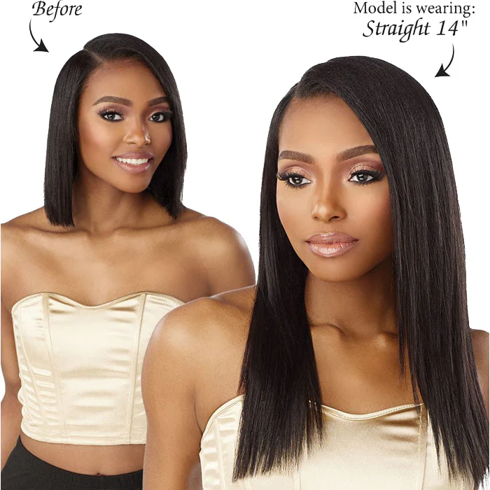 Sensationnel Empire Human Hair Weaves 7 PCS Butterfly Clip-In - STRAIGHT 14" - Image 5