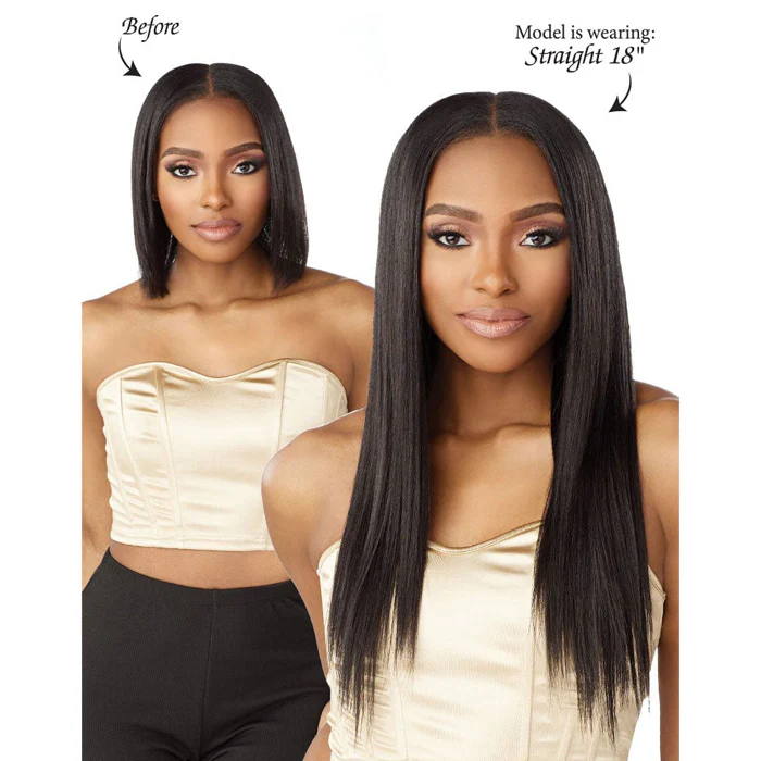 Sensationnel Empire Human Hair Weaves 7 PCS Butterfly Clip-In - STRAIGHT 18" - Image 5