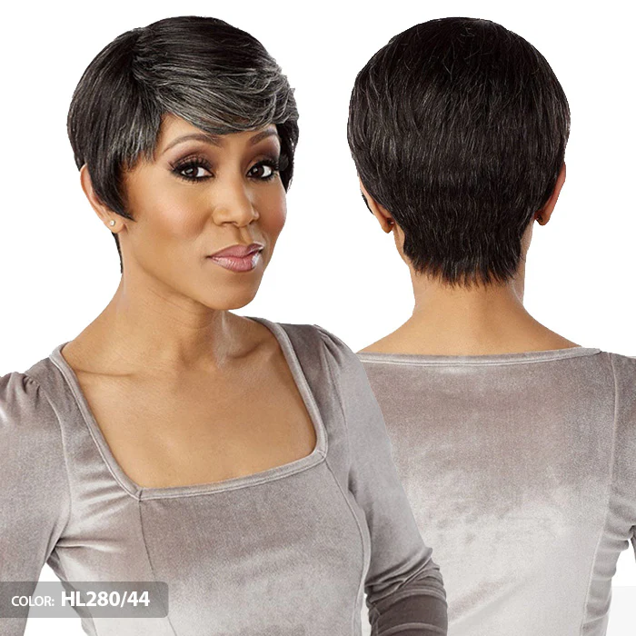 Sensationnel Empire Wig Salt & Pepper 100% Human Hair Wig - DENIA - Image 4