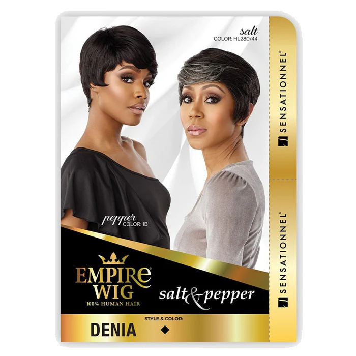 Sensationnel Empire Wig Salt & Pepper 100% Human Hair Wig - DENIA - Image 6
