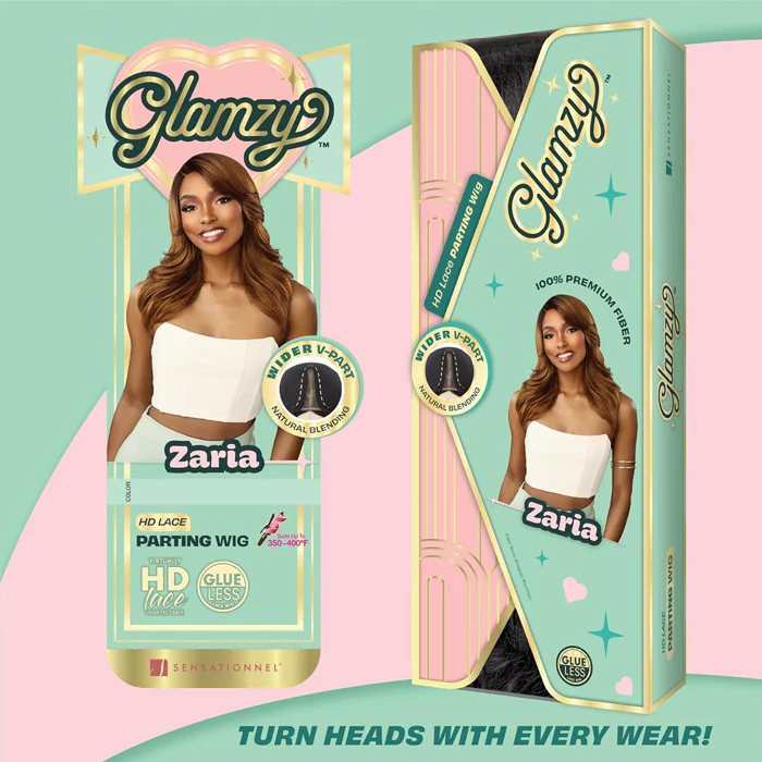 Sensationnel Glamzy Glueless V-Part HD Lace Part Wig - ZARIA - Image 6