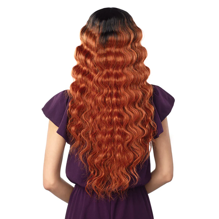Sensationnel Instant Fashion 100% Premium Fiber Synthetic Crimp Curl style with Chaina Bangs Wig- CASSIDY - Image 4