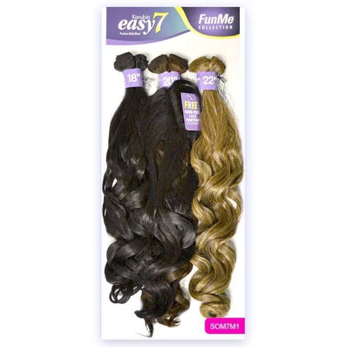 Sensationnel Kanubia Easy 7 Fun Me Weave - BULGARIAN 2x(18/20/22")+ Lace Closure - Image 3