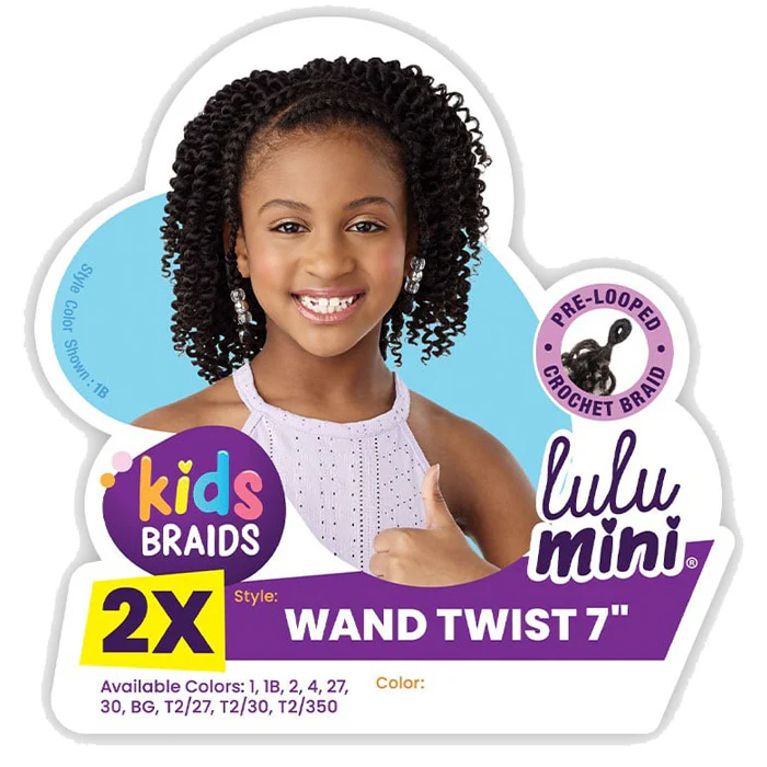 Sensationnel Kids Braids Lulu Mini Pre-looped Crochet Braids - 2X WAND TWIST 7 - Image 6
