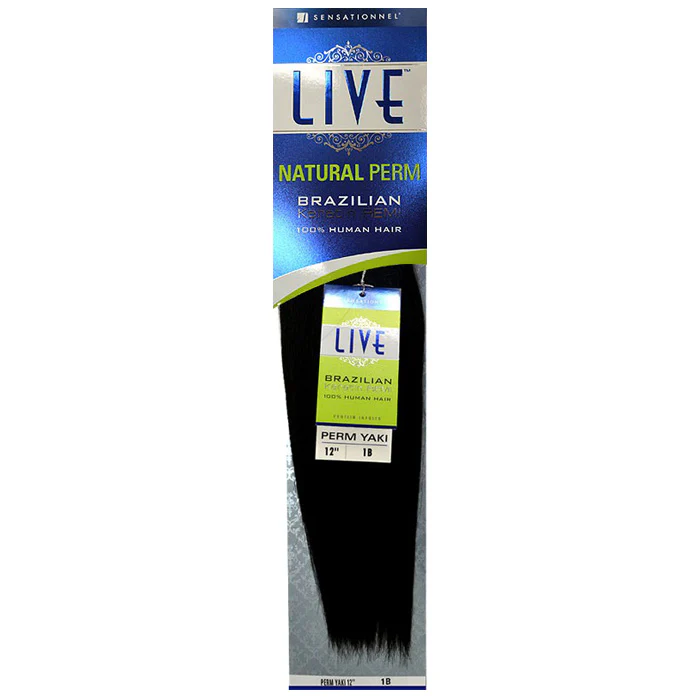 Sensationnel Live 100% Human Hair Brazilian Keratin Remi Natural Weave - PERM YAKI 10"-14" - Image 2