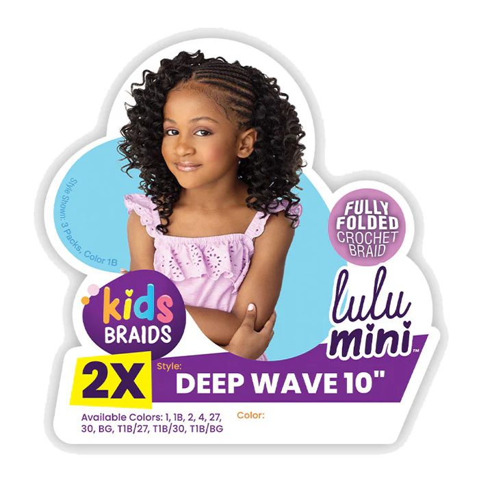 Sensationnel Lulu Mini Kids 2X Crochet Braid - DEEP WAVE 10 - Image 7