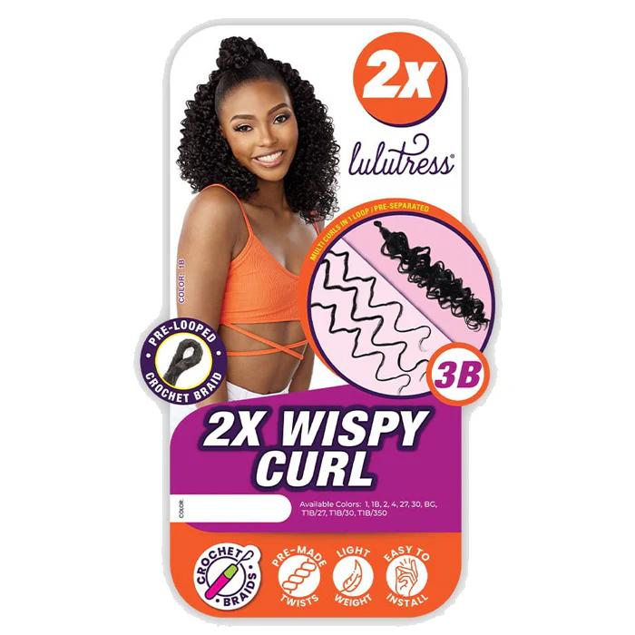 Sensationnel Lulutress 2x Pre-Looped Crochet Braids - 2X WISPY CURL 3B - Image 6