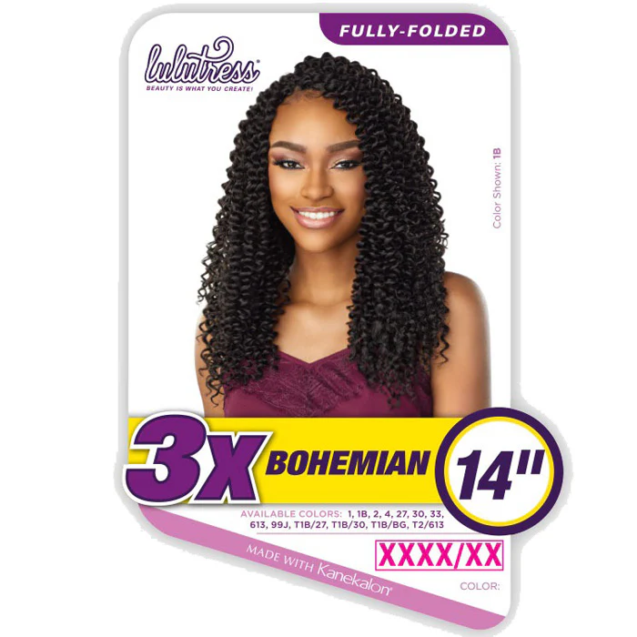Sensationnel Lulutress Fully-Folded Crochet Braids - 3X BOHEMIAN 14" - Image 6