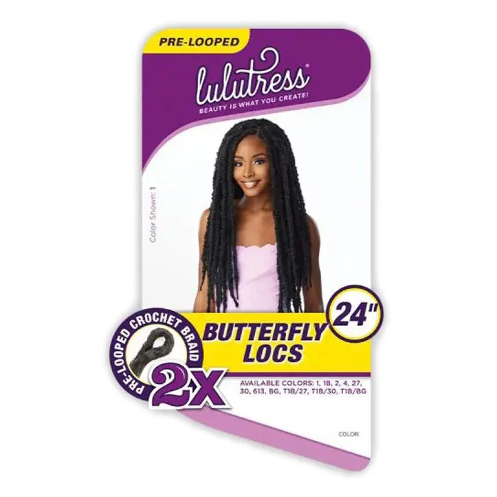 Sensationnel Lulutress Pre-Looped Crochet Braid - 2X BUTTERFLY LOCS 24" - Image 6