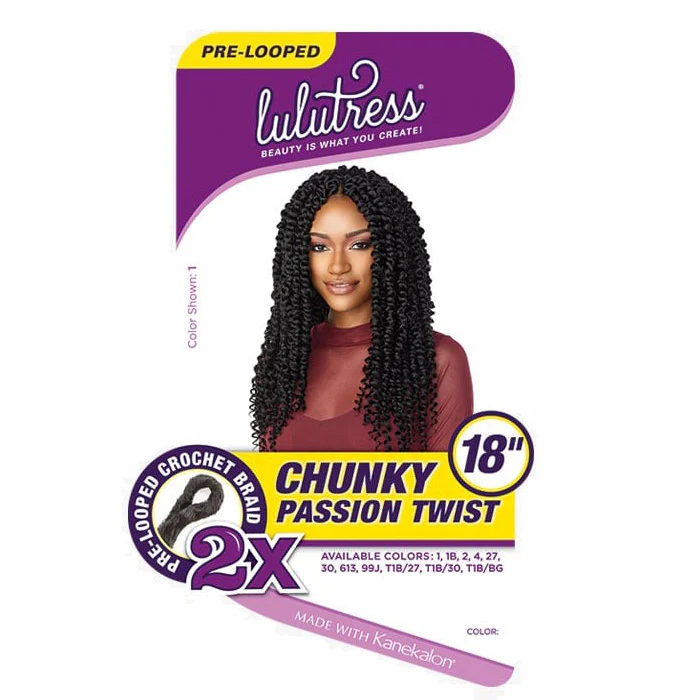Sensationnel Lulutress Pre-Looped Crochet Braid - 2X CHUNKY PASSION TWIST 18" - Image 5