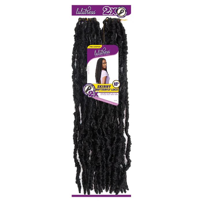 Sensationnel Lulutress Pre-Looped Crochet Braid - 2X SKINNY BUTTERFLY LOCS 18" - Image 5