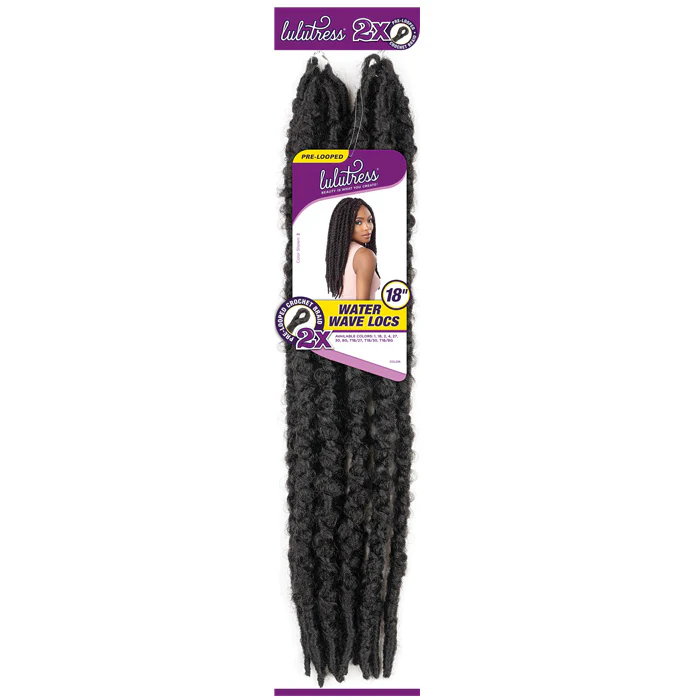 Sensationnel Lulutress Pre-Looped Crochet Braid - 2X WATER WAVE LOCS 18" - Image 7