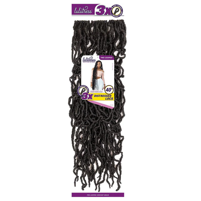 Sensationnel Lulutress Pre-Looped Crochet Braid - 3X DISTRESSED LOCS 40" - Image 3