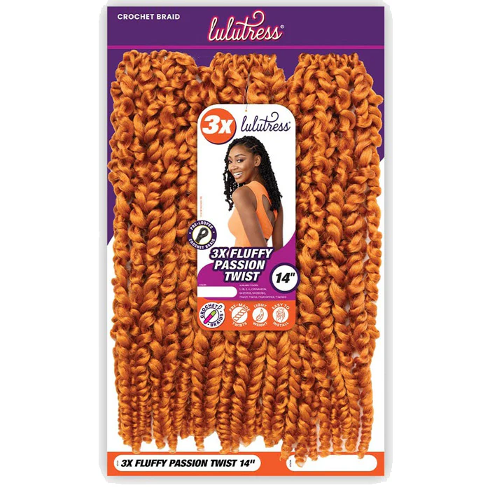 Sensationnel Lulutress Pre-Looped Crochet Braid - 3X FLUFFY PASSION TWIST 14 - Image 5