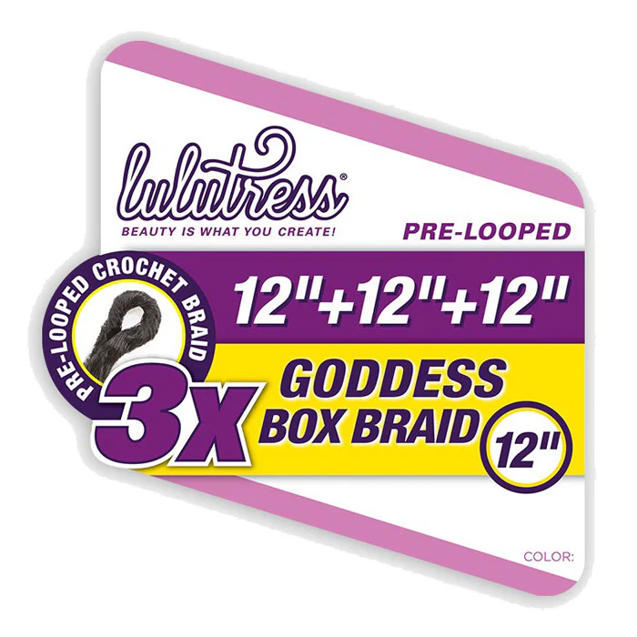 Sensationnel Lulutress Pre-Looped Crochet Braid - 3X GODDESS BOX BRAID 12"/18" - Image 6
