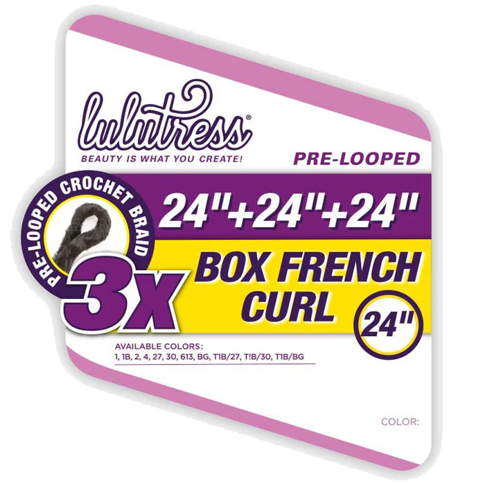 Sensationnel Lulutress Pre-Looped Crochet Braids - 3X BOX FRENCH CURL 24" - Image 8