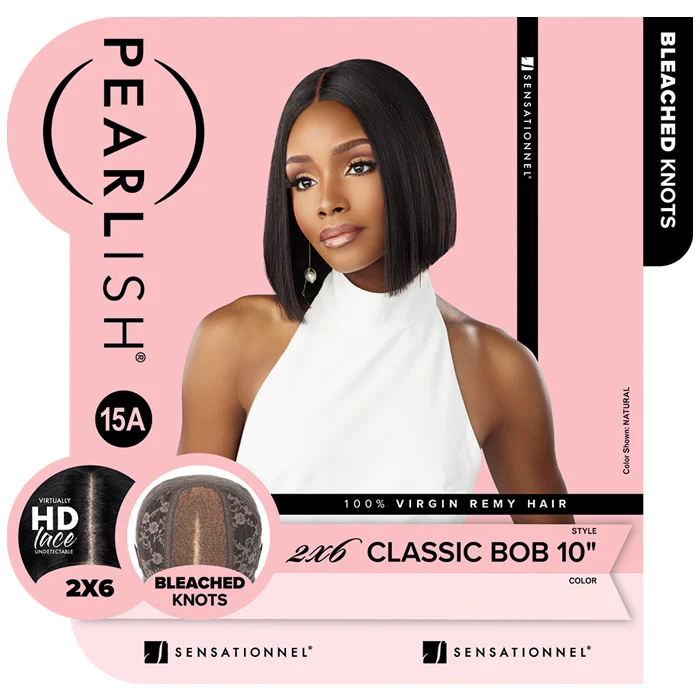 Sensationnel Pearlish 15A 100% Virgin Remy Hair 2x6 HD Lace Front Wig - CLASSIC BOB 10"- Bleached Knots - Image 4