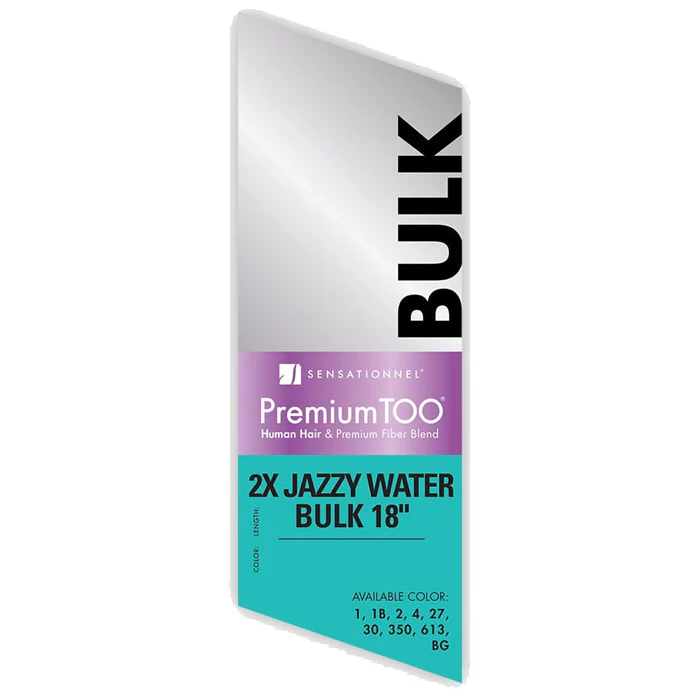 Sensationnel Premium Too 2X Bulk Human Hair Blend Braids - 2X JAZZY WATER BULK 18" - Image 2
