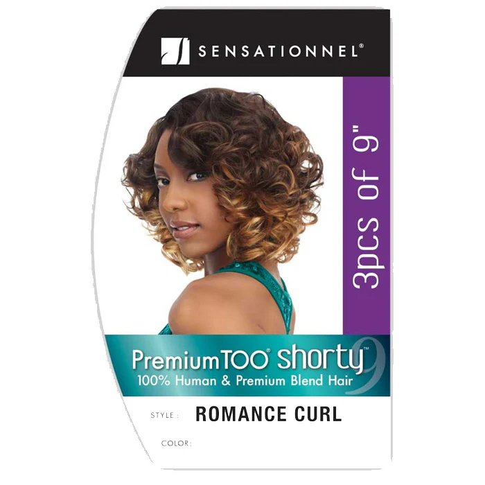 Sensationnel Premium Too Shorty Human Hair Blend Weave 3Pcs of 9 Inch - ROMANCE CURL 9 - Image 2