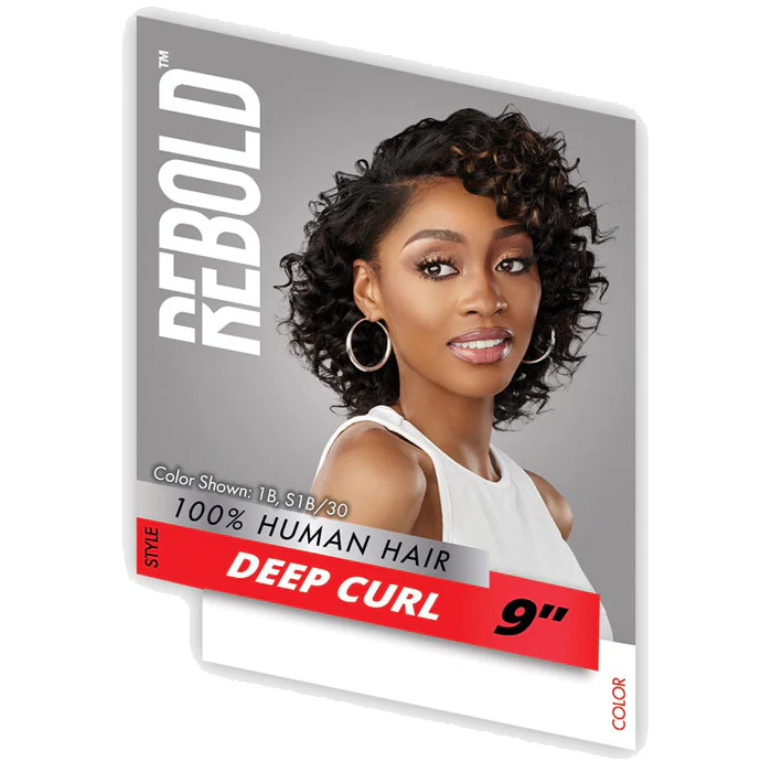 Sensationnel Rebold 100% Human Hair 3 PCS Weaves - DEEP CURL 9" - Image 6