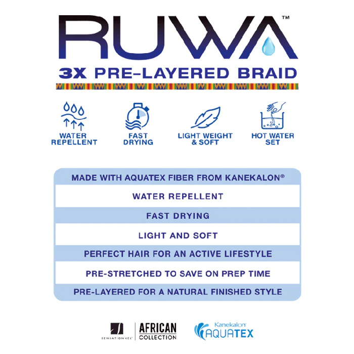 Sensationnel Ruwa - 3X PRE-STRETCHED BRAID 48" - Image 11