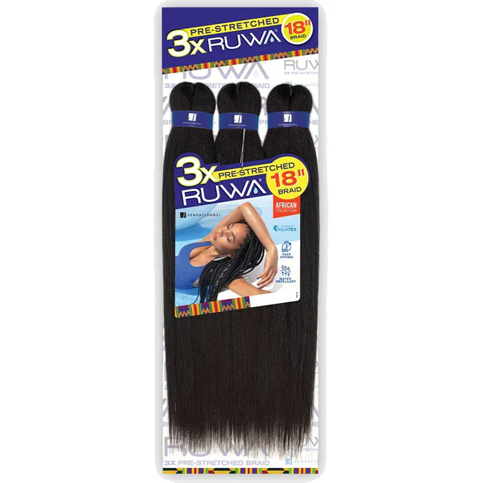 Sensationnel Ruwa Braid - 3X PRE STRETCHED 18" - Image 6